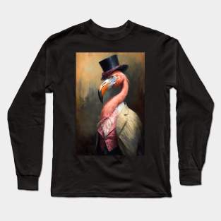 Pink Flamingo Classic Portrait Long Sleeve T-Shirt